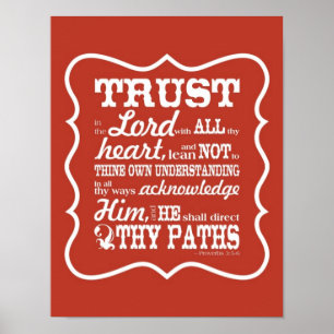 Trust in the Lord -- Orange Poster