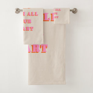 Trust In The Lord Proverbs 3:5-6 Bible Verse Quote Bath Towel Set