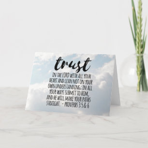 Trust in the Lord Proverbs 3:5-6 Card