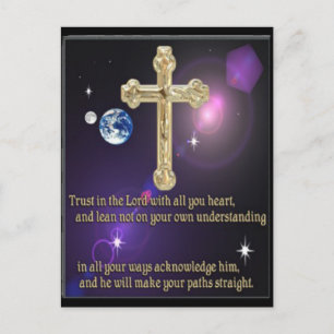 Trust in the Lord proverbs 3:5 gifts Postcard
