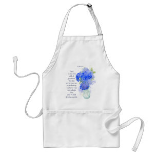 Trust in the Lord Scripture with Watercolor Flower Standard Apron