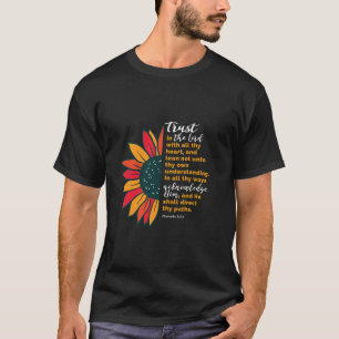 Trust in the Lord Sunflower Proverbs 3 5 6 Female T-Shirt