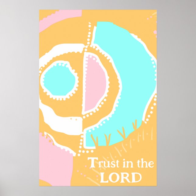 Trust In The Lord Sunrise Ethnic Circle Peach Poster (Front)