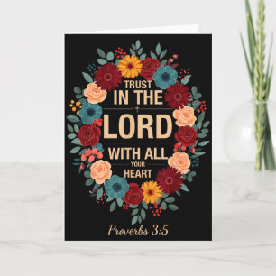 Trust In The Lord With All Heart Proverbs 3_5 For Card