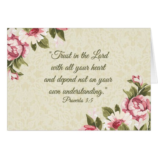 Trust in the Lord with all your Heart  Pink Roses (Front Horizontal)