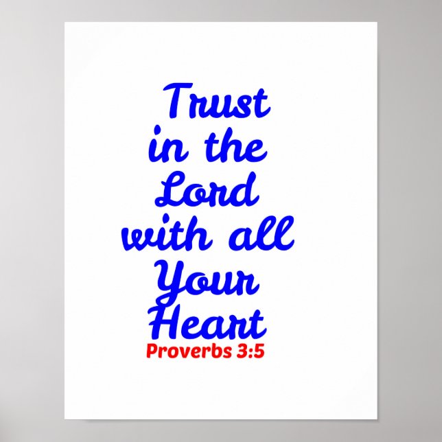 Trust in the Lord with all your heart Poster (Front)