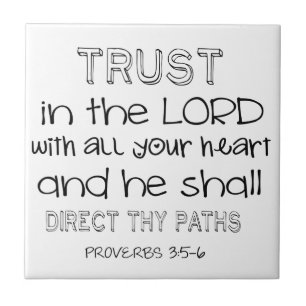 Trust in the Lord With All Your Heart Tile