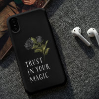 Trust In Your Magic Quote Black Rose