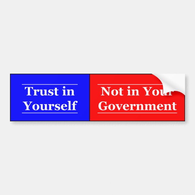 Trust in Yourself Bumper Sticker (Front)
