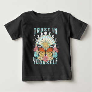 Trust in Yourself Celestial Sun and Butterfly Baby T-Shirt
