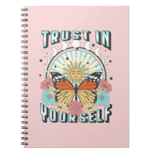 Trust in Yourself Celestial Sun and Butterfly Notebook