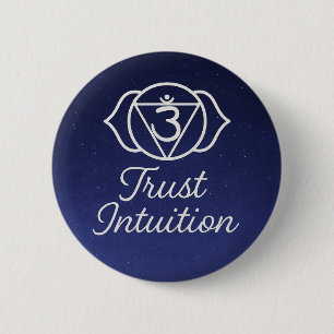 Trust Intuition Third Eye Chakra Spiritual 6 Cm Round Badge