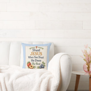 Trust Jesus -Faith Throw Pillow
