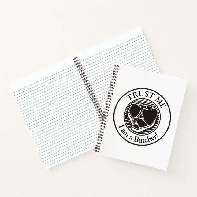 Trust me, I am a Butcher T-bone Notebook (Inside)