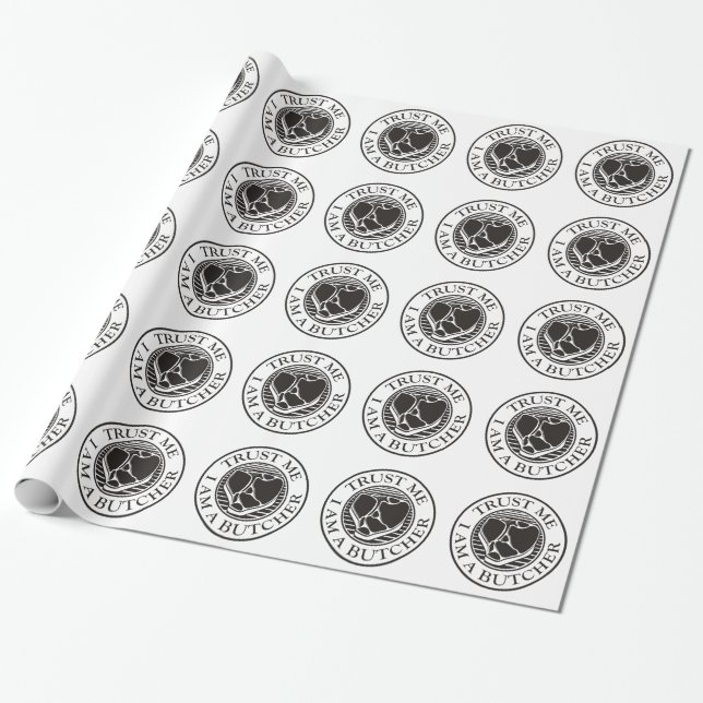 Trust me, I am a Butcher T-bone Wrapping Paper (Unrolled)