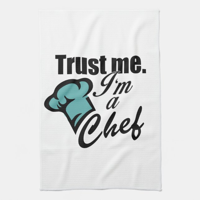 Trust me I am a Chef  Long Tea Towel (Vertical)