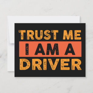 Trust me I am a driver Postcard