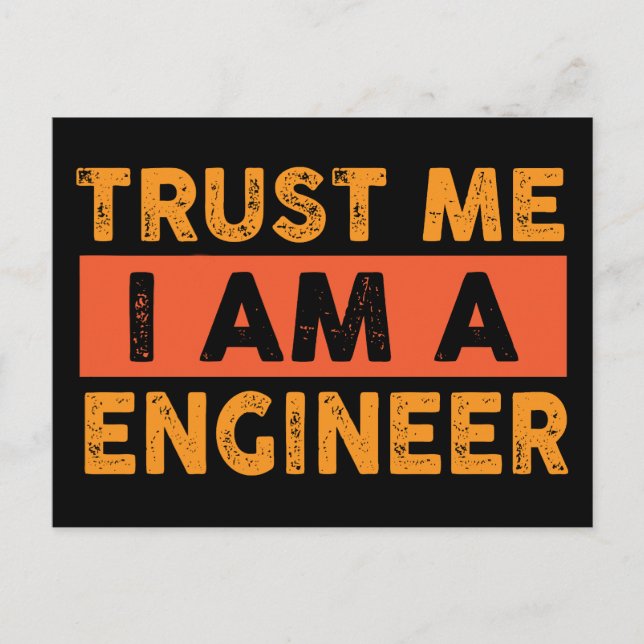 Trust me I am a engineer Postcard (Front)