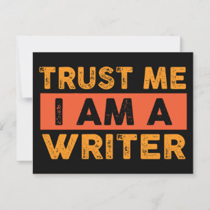 Trust me I am a writer Postcard