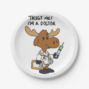 Trust me! i´m á doctor   choose background color paper plate