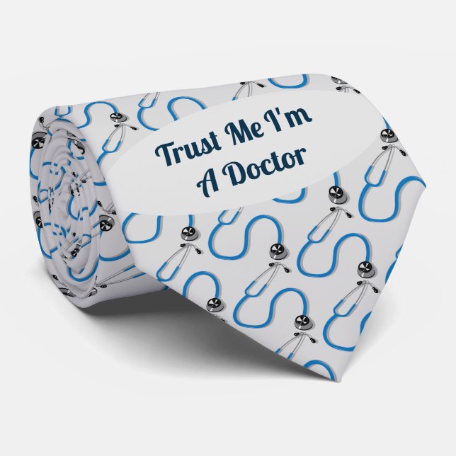 Trust Me I’m a Doctor Funny Medical Tie (Rolled)