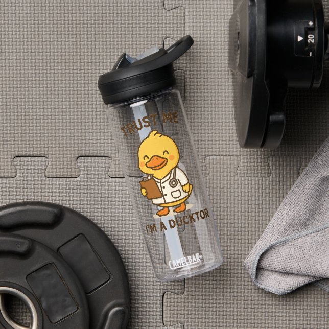 Trust Me, I’m a Ducktor Water Bottle (Gym (Rotated))
