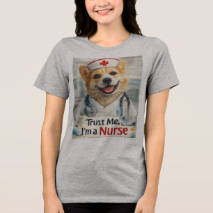 Trust Me I’m A Nurse Funny Dog Shirt