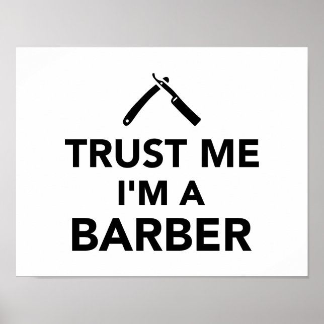 Trust me I'm a Barber Poster (Front)