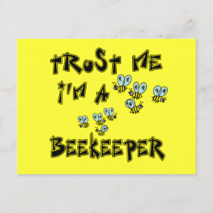 Trust Me I'm a Beekeeper Postcard