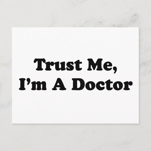Trust Me, I'm A Doctor Postcard (Front)