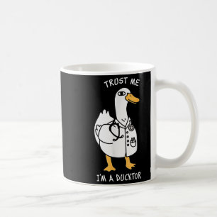 Trust Me I'm A Ductor Whimsical Duck Doctor Animal Coffee Mug