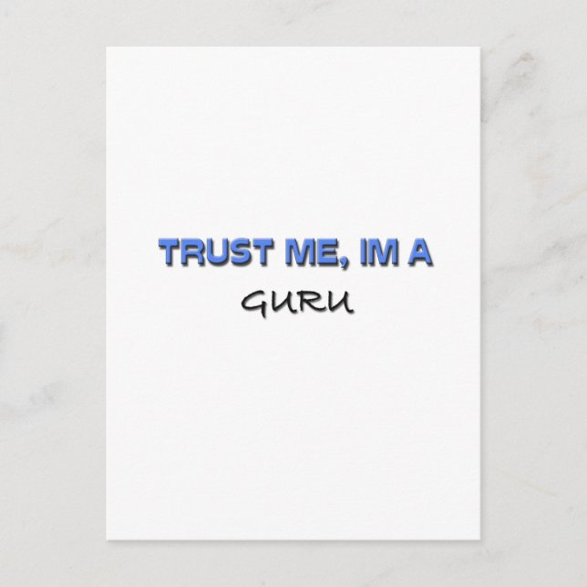 Trust Me I'm a Guru Postcard (Front)