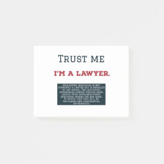Trust Me I'm A Lawyer Post-it Notes