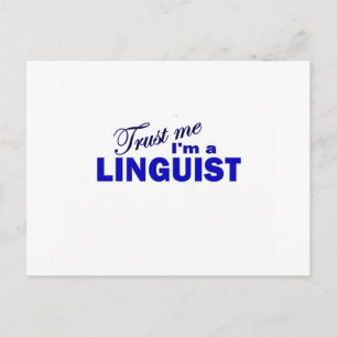 Trust Me I'm a Linguist Postcard