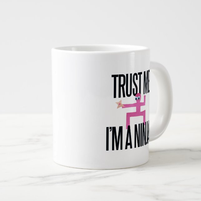 Trust me I'm a Ninja Large Coffee Mug (Front Right)