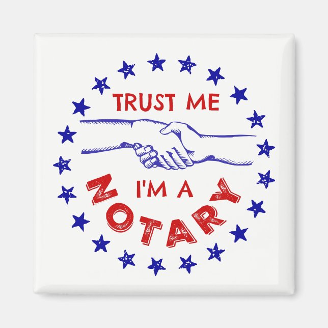 Trust Me, I'm a Notary Handshake Magnet (Front)