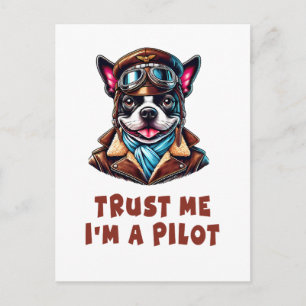 Trust Me, I'm A Pilot Postcard
