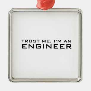 Trust me, i'm an engineer metal tree decoration