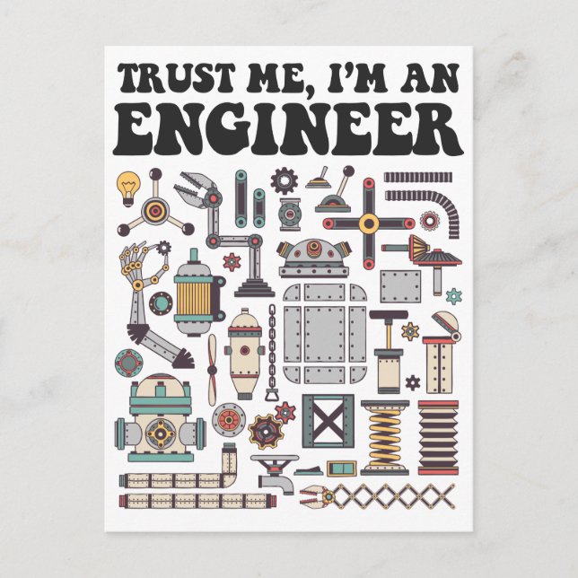 Trust me, I'm an engineer Postcard (Front)