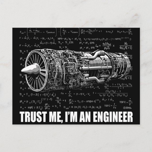 Trust me, I'm an Engineer Postcard (Front)