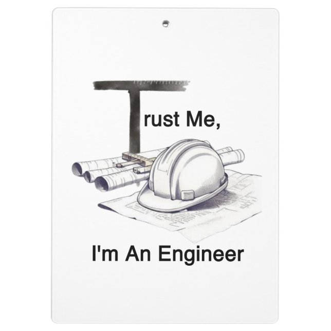 Trust Me I'm An Engineer Professional Clipboard (Back)