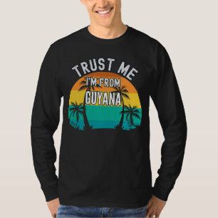 Trust Me I'm From Guyana Tropical Trees Vintage T-Shirt