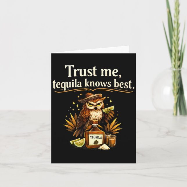 Trust me knows owl party crew  card (Front)