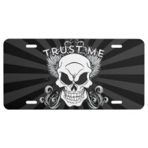 Trust Me Smiling Skull and Wings