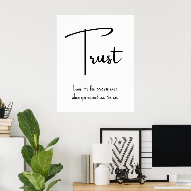 Trust Motivational Quote Wall Print (Home Office)
