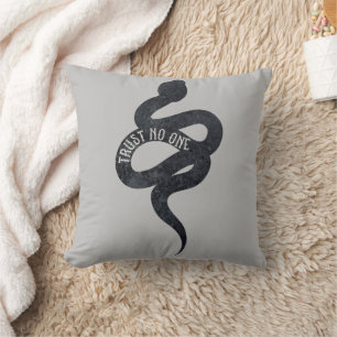Trust No One Serpent Snake  Cushion