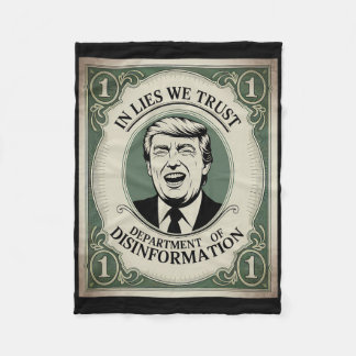 “trust Nobody” - Trump Nknote Parody _1 Fleece Blanket