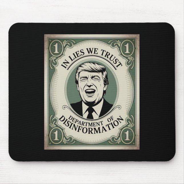 “trust Nobody” - Trump Nknote Parody _1  Mouse Pad (Front)