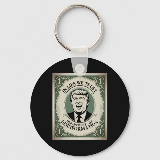 “trust Nobody” - Trump Nknote Parody 2  Key Ring (Front)