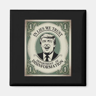 “trust Nobody” - Trump Nknote Parody 2  Magnet